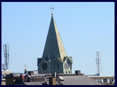 Malmö skyline from the Central station's garage 25 - Carolikyrkan